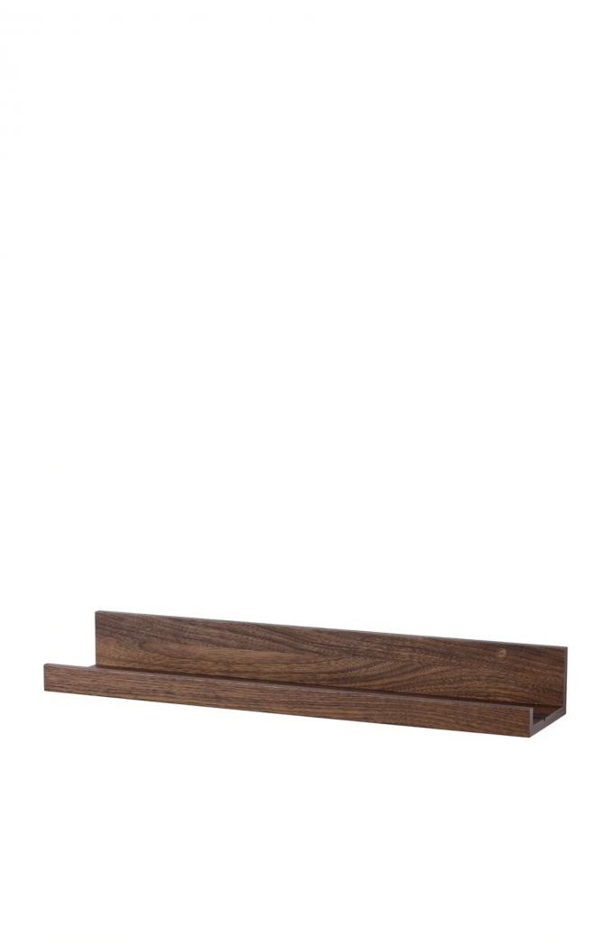 Wandplank met walnootpatroon 'MOSSLANDA' (55 x 12 cm)