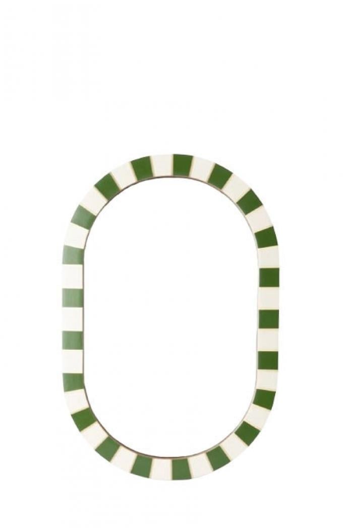 Wandspiegel met houten omlijsting (52,5 x 35 x 2 cm)