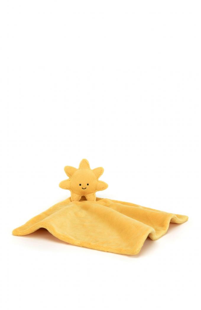 Fleece knuffeldoekje met zon (34 x 34 cm) 