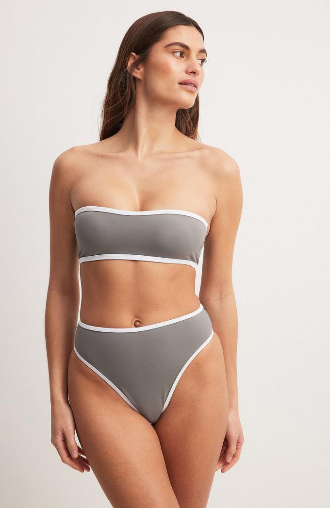 Slip met hoge taille in trendkleur grijs 