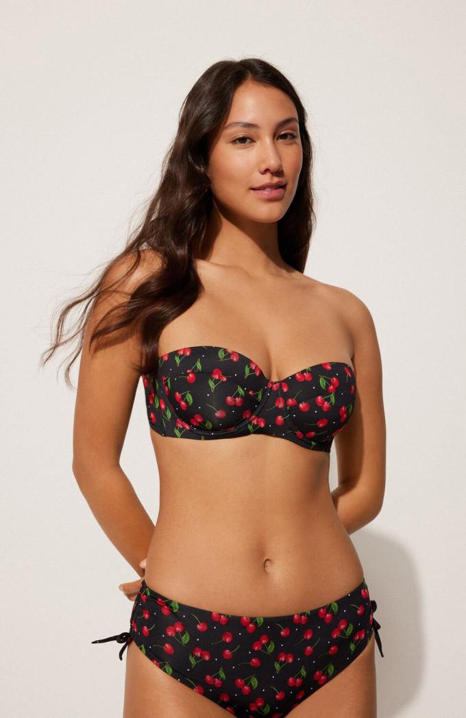Tailleslip met kersenprint