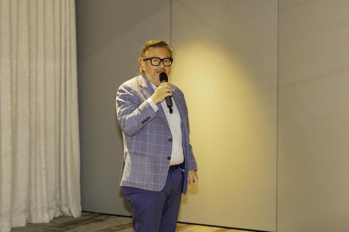 Marc Coucke tijdens zijn toespraak.