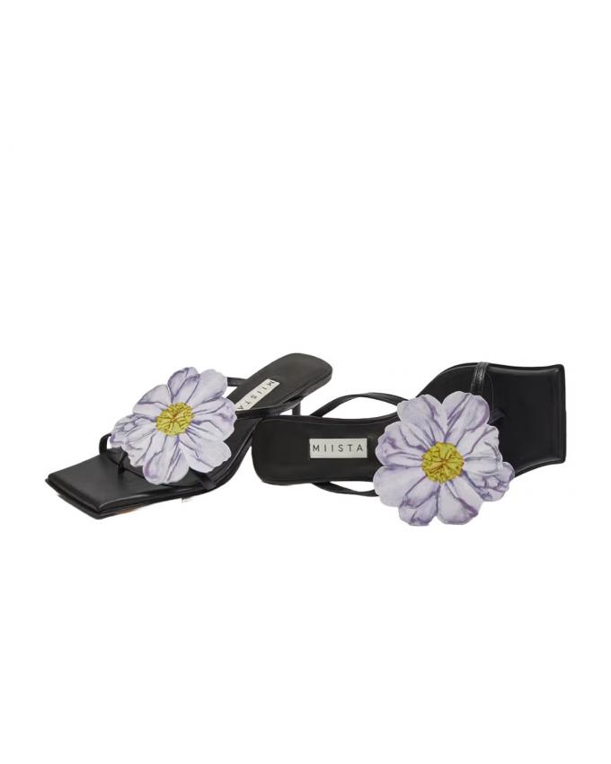 Sandalen met grote bloem