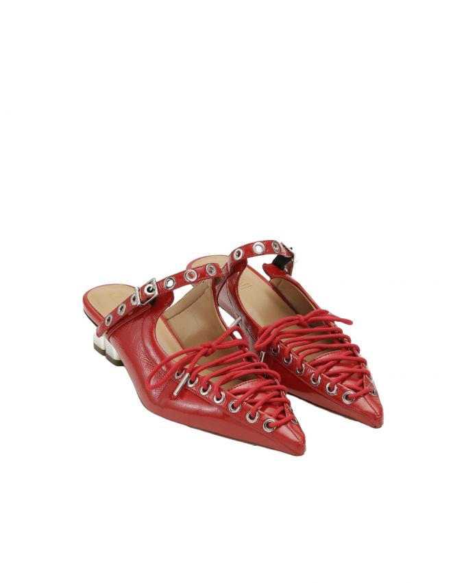 Puntige muiltjes met veters