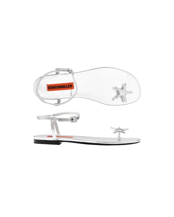 Zilveren sandalen met zeester