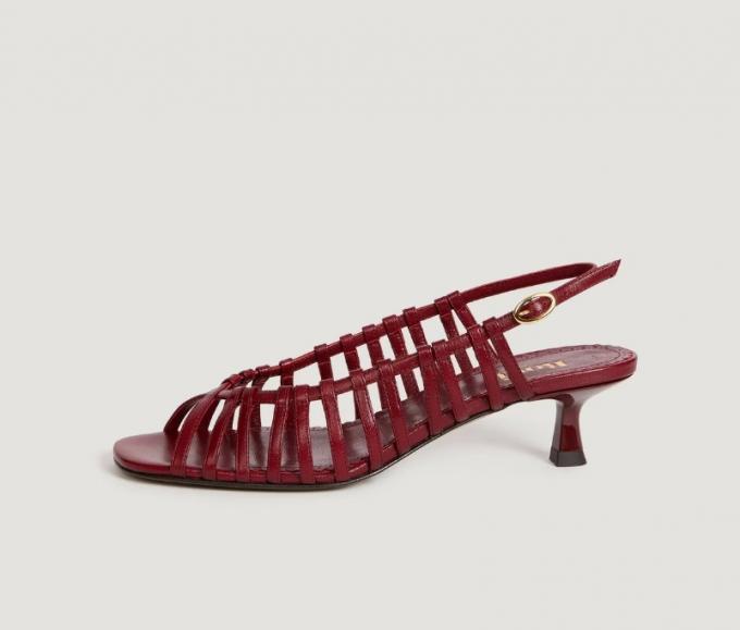 Strappy sandalen in donkerrood