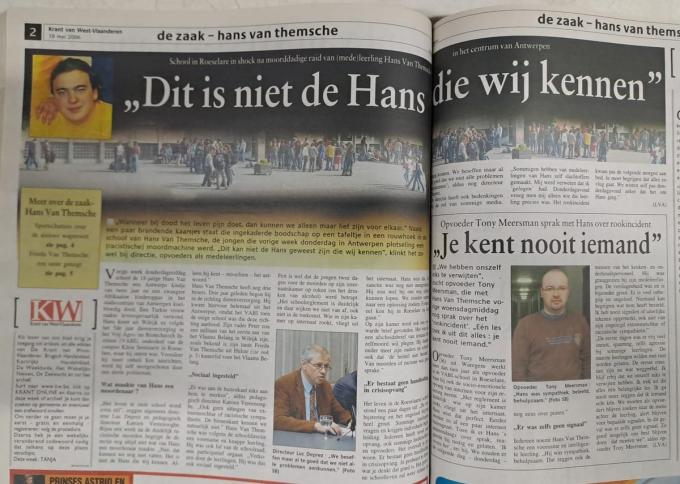 Het ongeloof in de Roeselaarse school was groot. (KW)