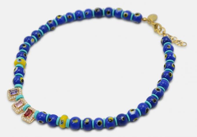 Kralenketting met Evil Eye-oogjes