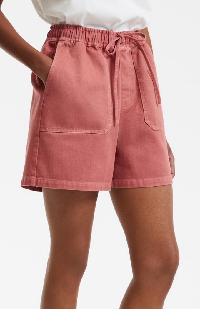Katoenen short met elastische taille