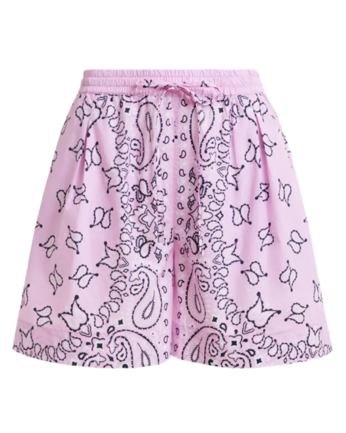 Katoenen short met bandanaprint