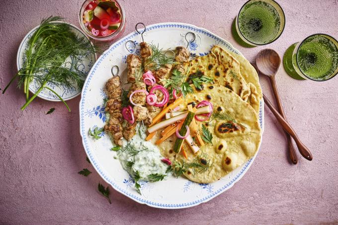 recette brochettes agneau tzatziki