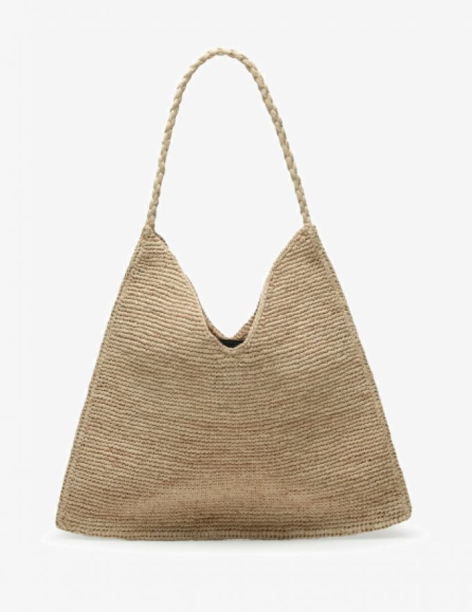 Sac beige pour une virée shopping 