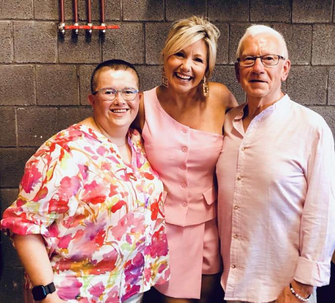 Adeline, Lindsay en papa Guido.