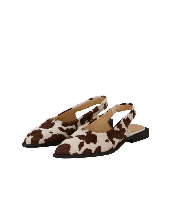 Slingback schoenen met print