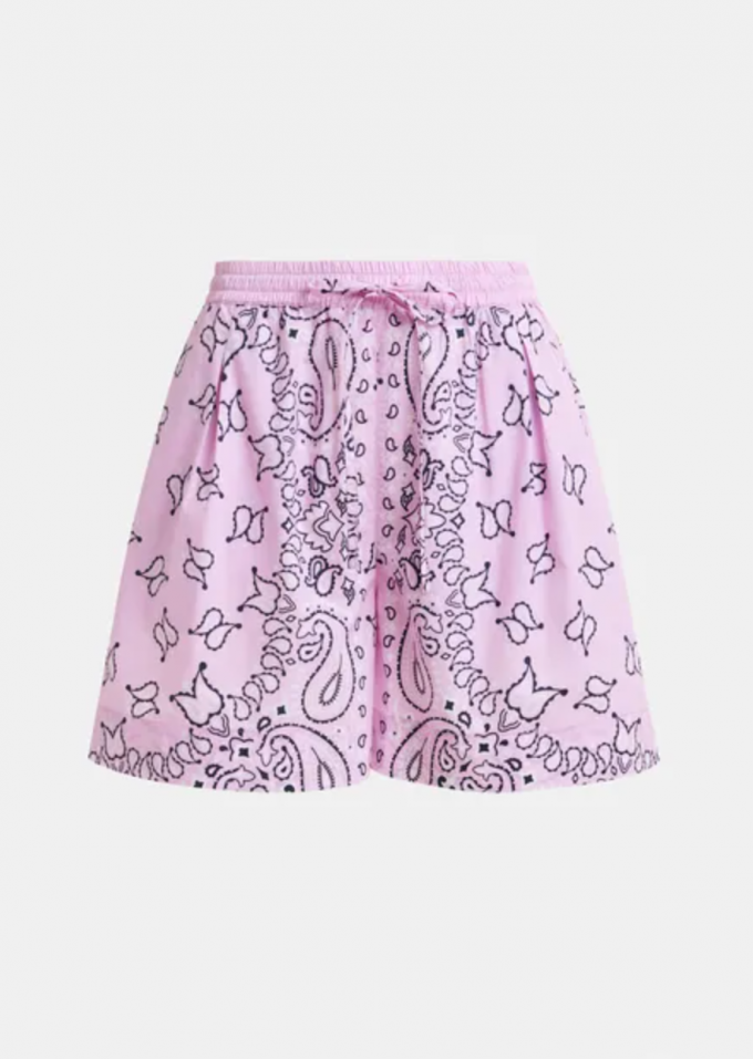 Short en coton à imprimé bandana