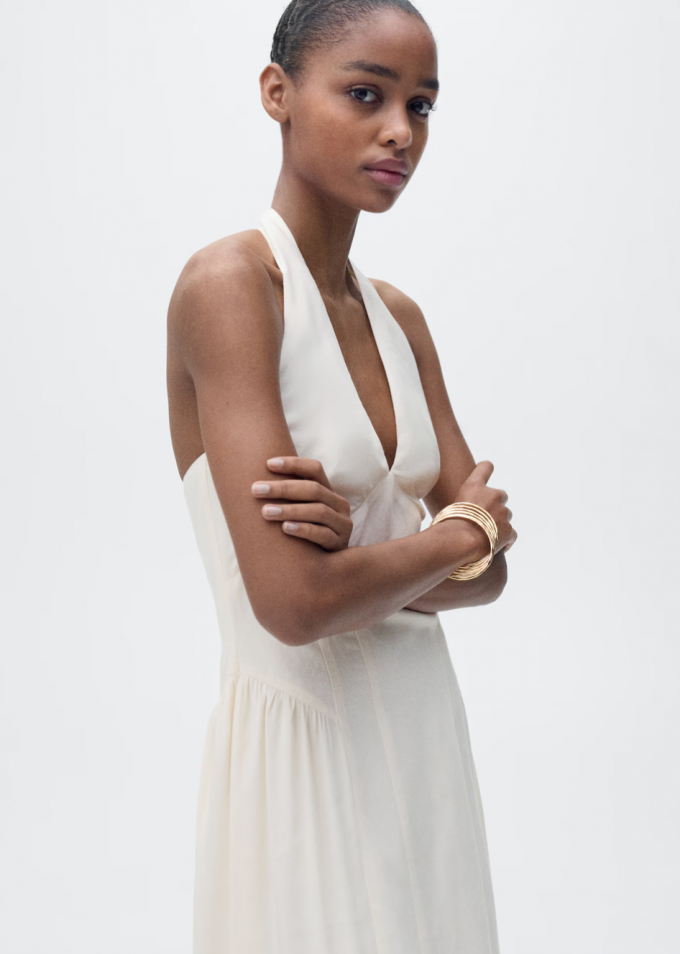 Robe en lin à emmanchures américaines