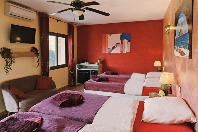 Een van de kamers in B&B Finca Oliva.