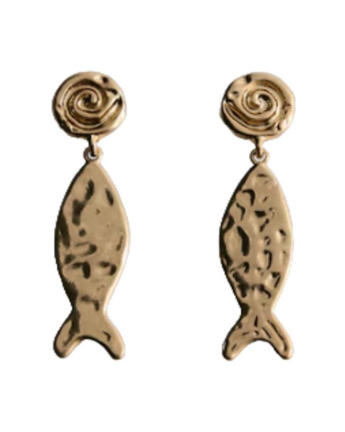 Gouden oorbellen met visjes