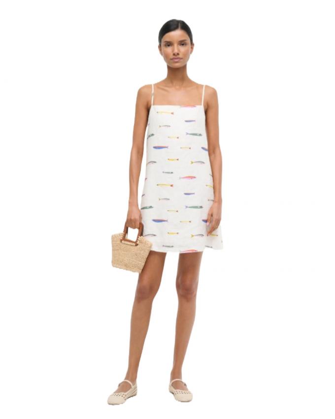 Katoenen jurk met sardientjes