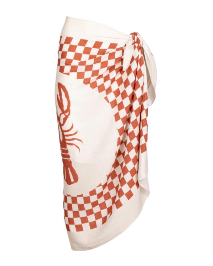 Pareo met kreeftenprint