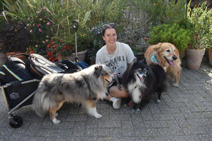 Lotte Wtterwulghe uit Roeselare met Sparta, Frodo en Lola. (Foto TOGH)