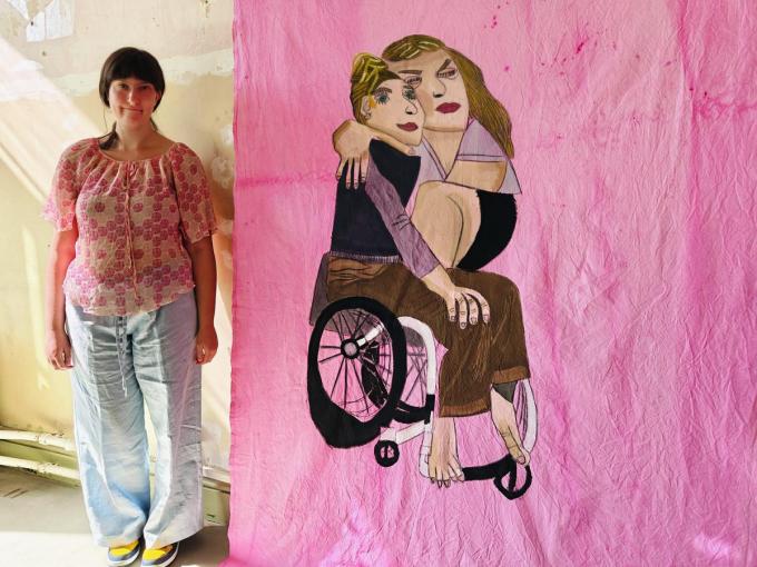 In de tentoonstelling vind je onder andere werken van Nancy Clayton (in samenwerking met into Art London).