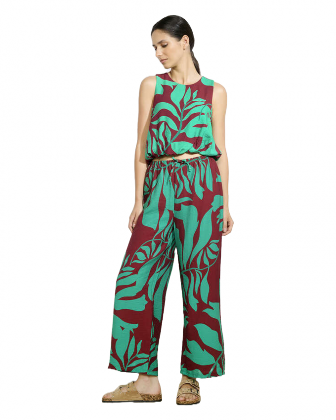 Top en broek met zomerprint