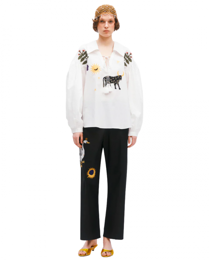 Zwart-witte set met dessin