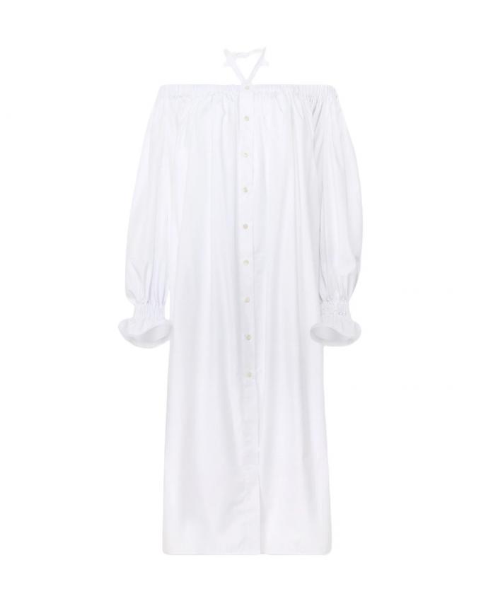 Witte off-shoulderjurk