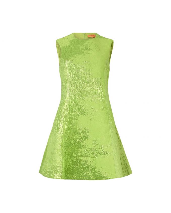 Groene metallic minijurk