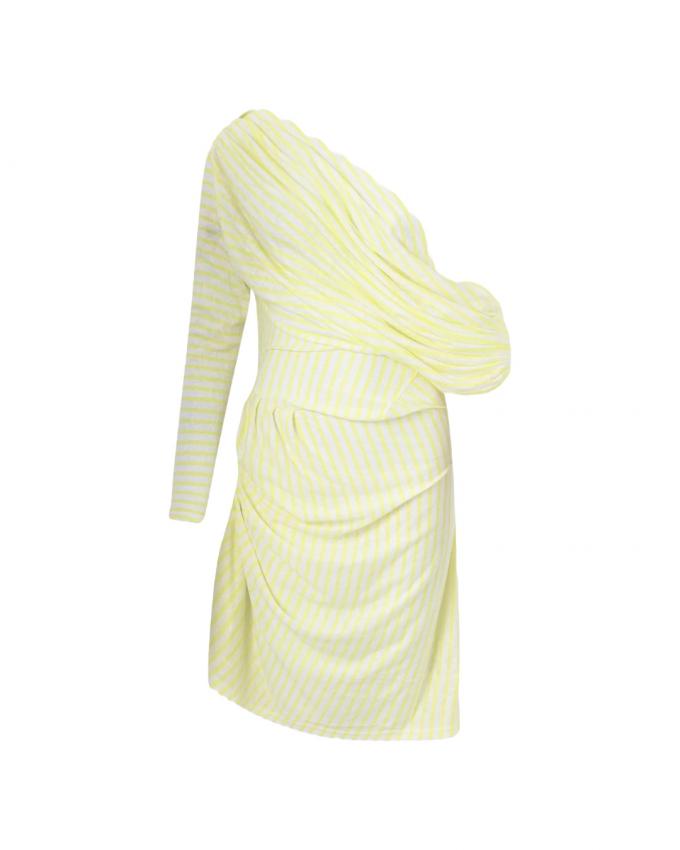 Asymmetrisch gedrapeerde jurk