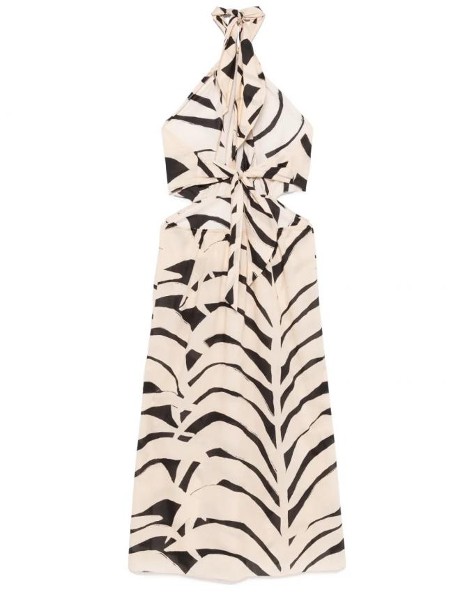 Halterjurk met zomerse print