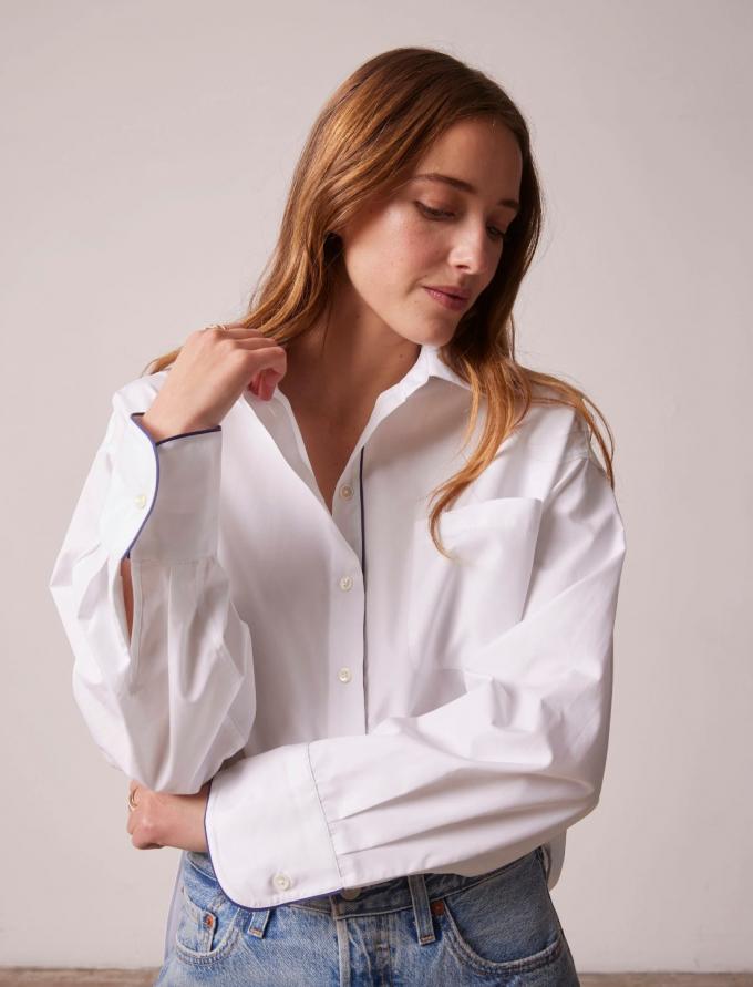 Chemise oversize avec ligne