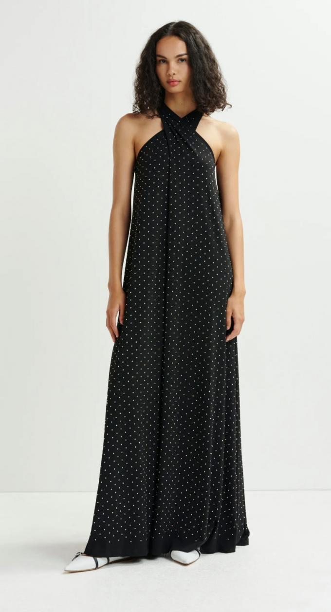 Maxi-jurk met diamantjes