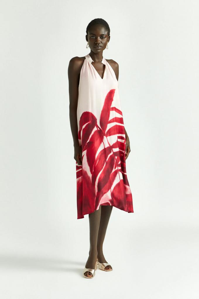 Tropische halterjurk