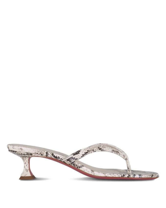 Teenslippers met slangenprint