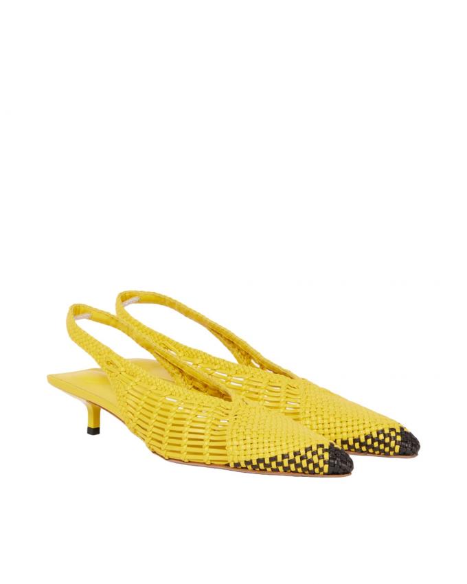 Gewoven slingback schoenen 