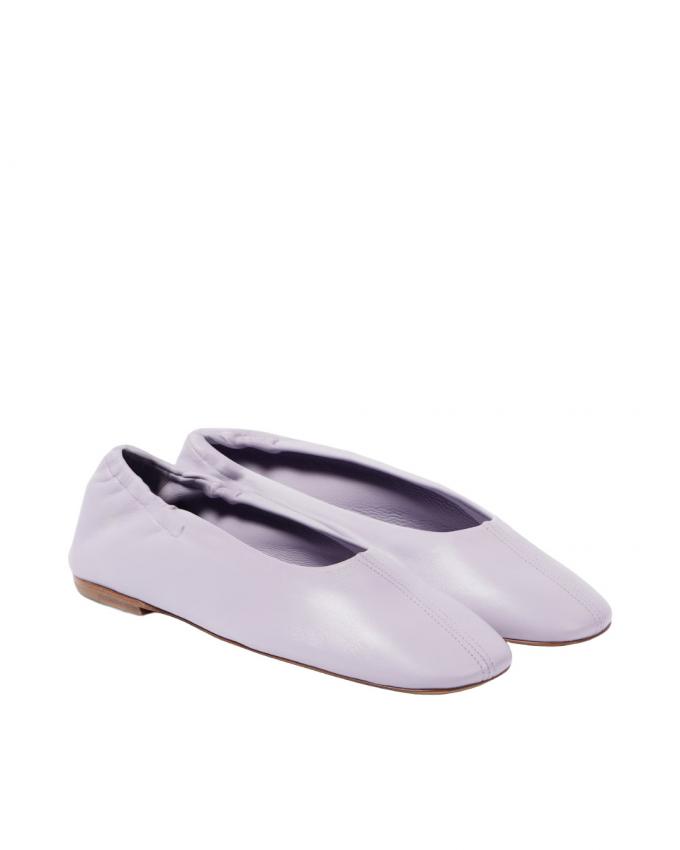 Lila leren ballerina's