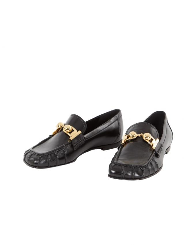 Loafers met gouden gesp