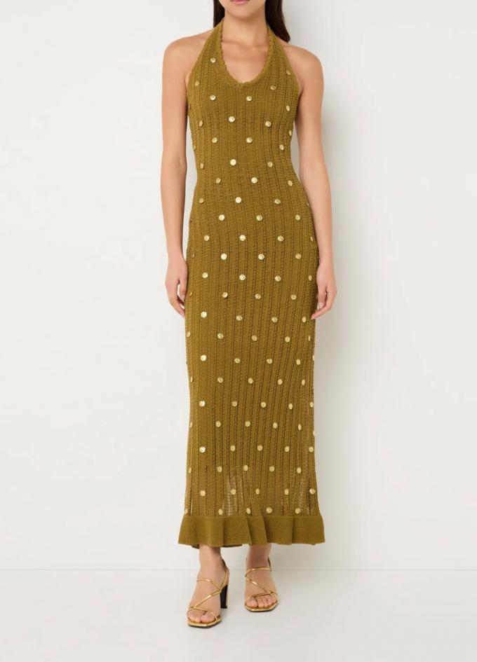 Robe dos nu bohème avec clous