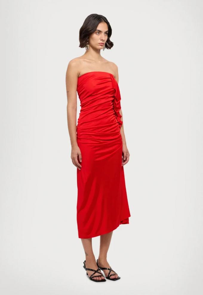 Robe bandeau avec drapé