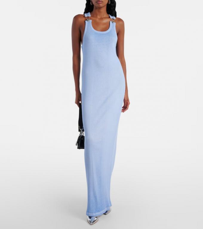 Robe longue en jersey