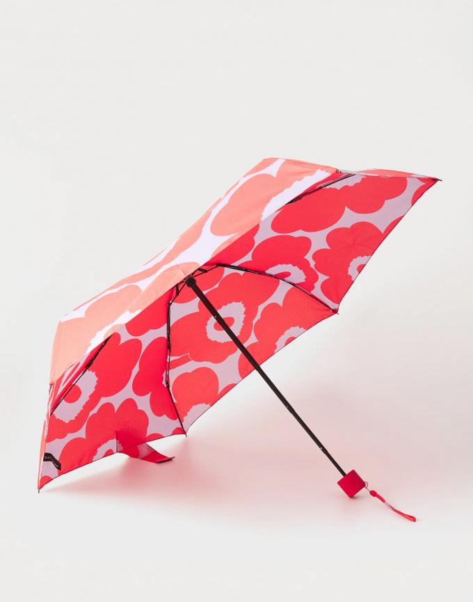 Paraplu met lila en rood