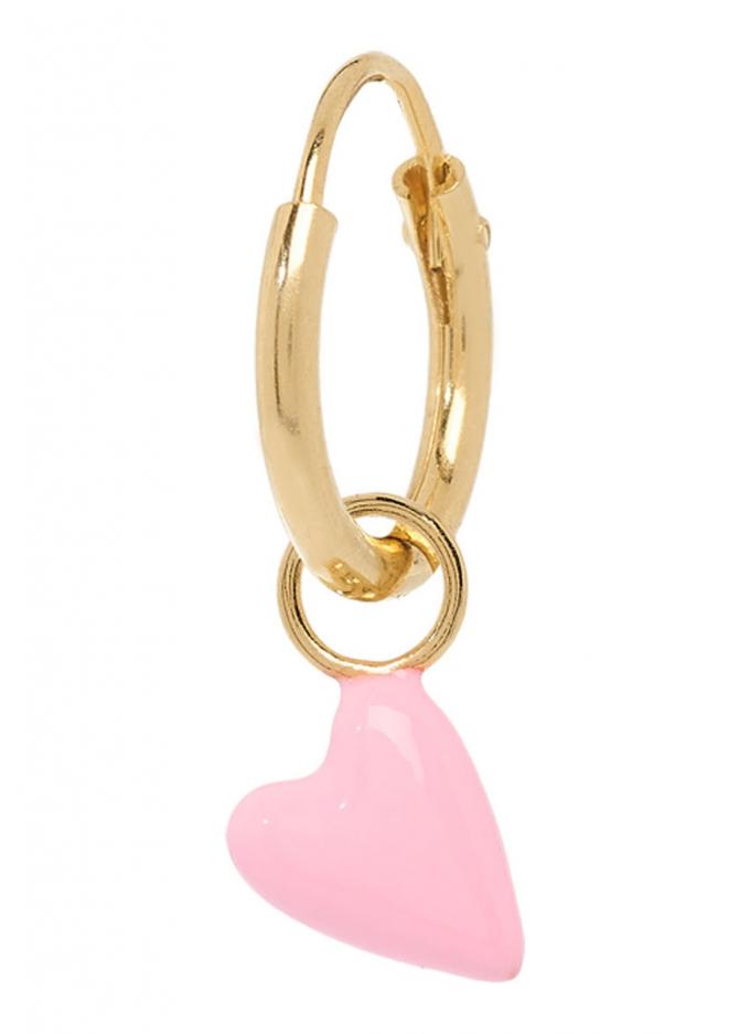 Oorbel met roze hartje