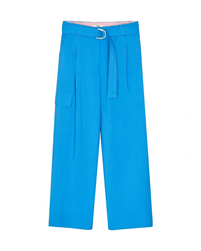 Zwembadblauwe cargobroek