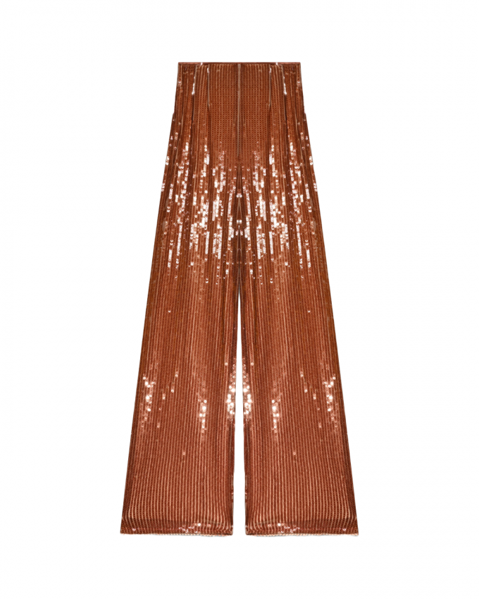Bruine pantalon met pailetten