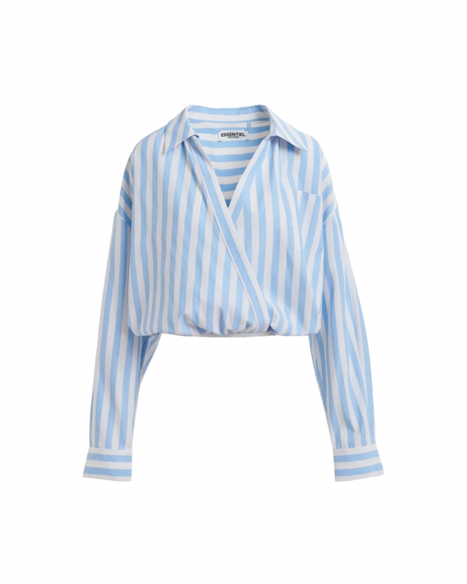 Gestreepte wrap shirt
