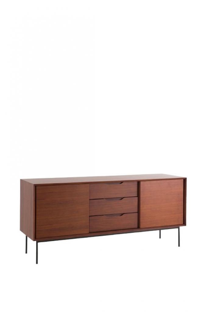 Buffetkast in notenfineer ‘Noyeto’ (175 x 76 x 35 cm)