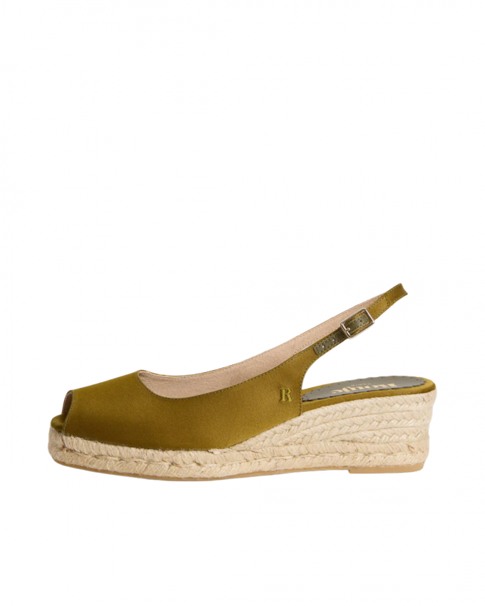 Slingback schoenen met espadrille hak
