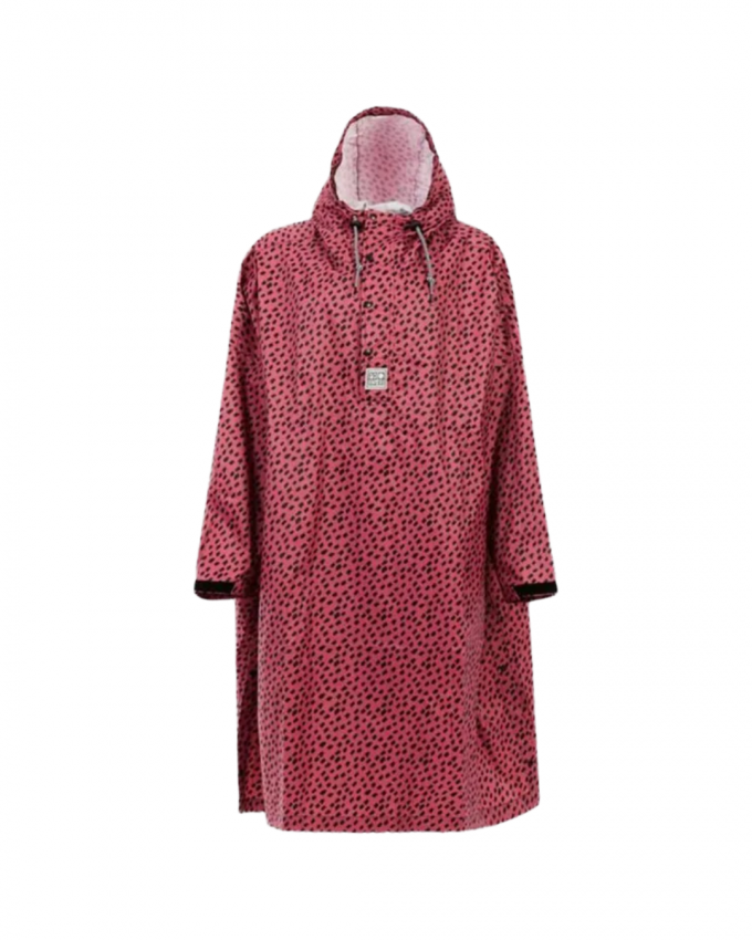 Poncho met roze dierenprint